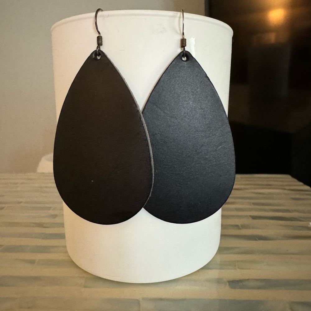 Nickel and Suede Earrings